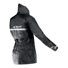 CAPA DE CHUVA LS2 FEMININA NAC FLUXUS EVO CINZA