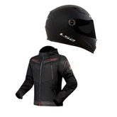 Combo Jaqueta + Capacete LS2 PRETO